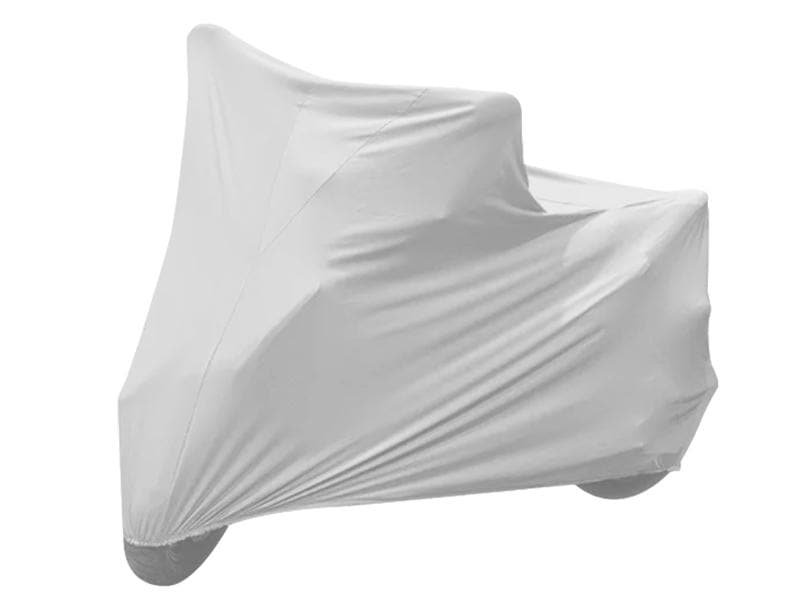 White_motorbike_indoor_cover ##motorbikecover## ##motorcyclecover## ##indoormotorcyclecover##