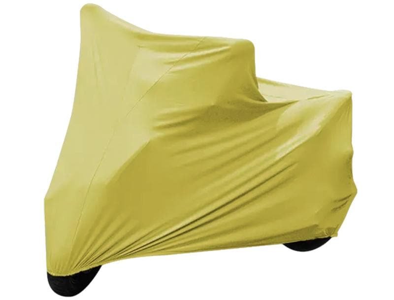 Yellow_scooter_indoor_cover ##motorbikecover## ##motorcyclecover## ##indoormotorcyclecover##